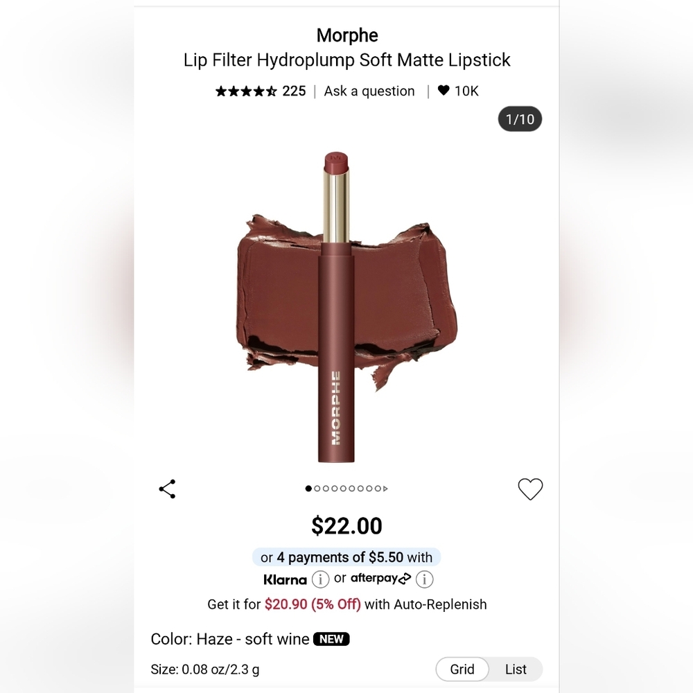 Morphe Lipstick Shade Haze